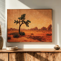 Lone Sentinel Under Amber Sky