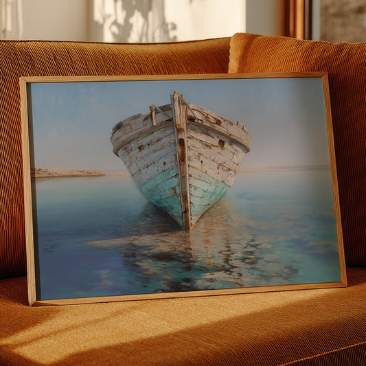 Weathered Vessel Rests In Stillness