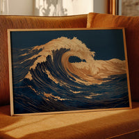 Gilded Currents Against Midnight Sea