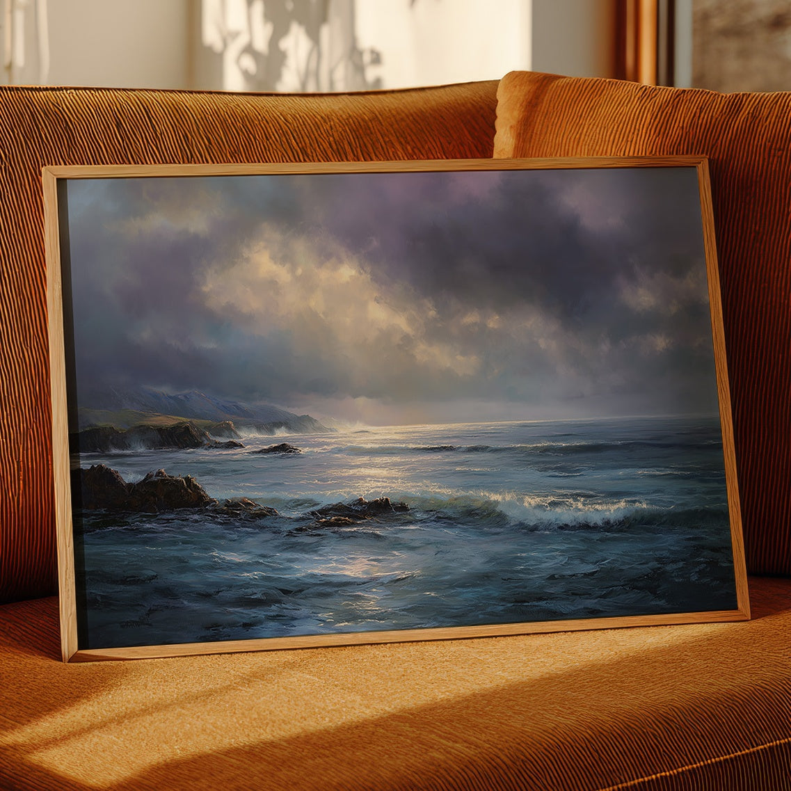 Light Breaks Through Ocean Storm