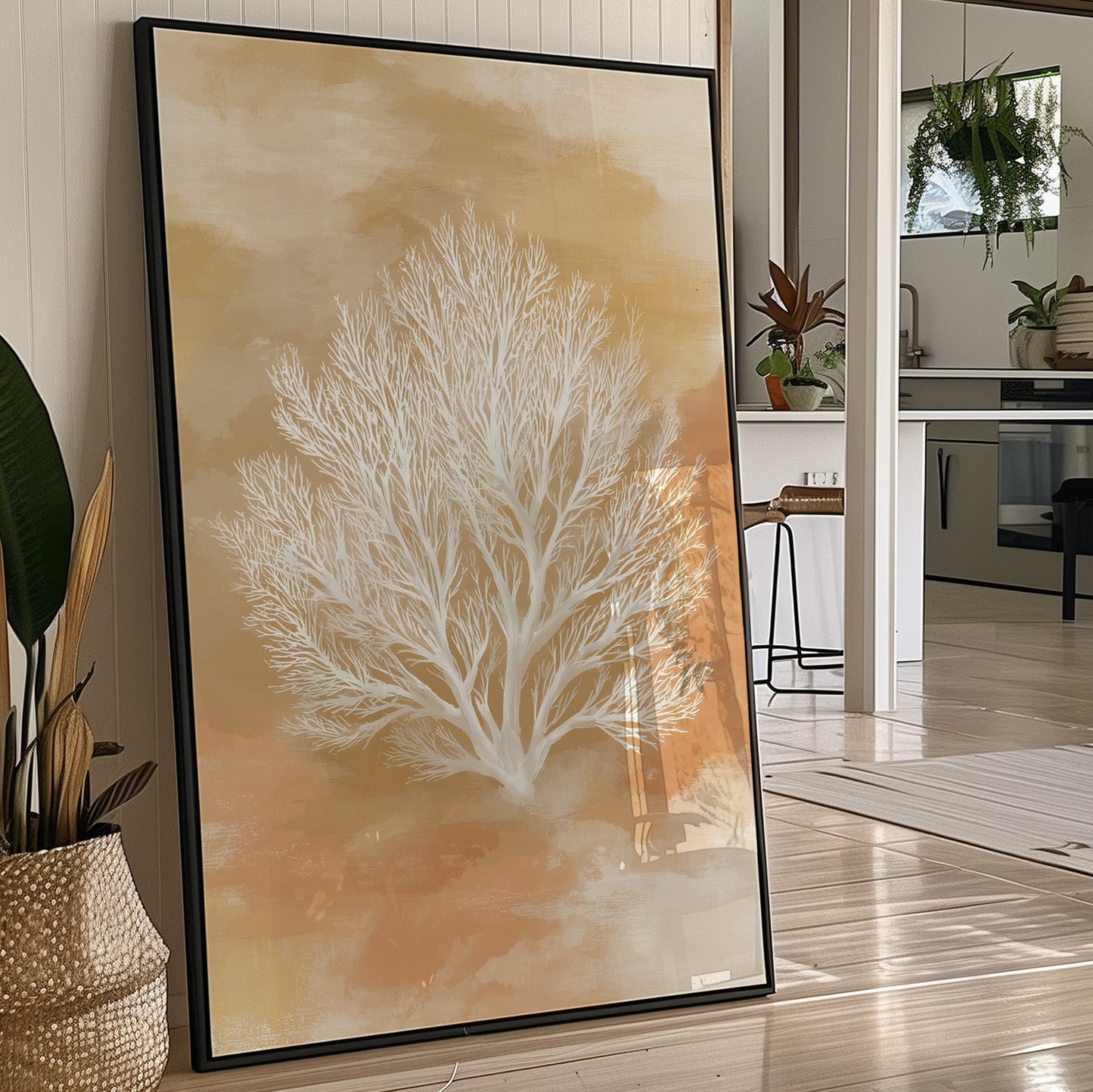 Ivory Branches On Golden Canvas