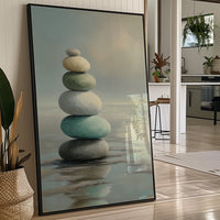 Stones Balance In Quiet Waters