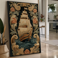 Tall Ships Among Baroque Blooms