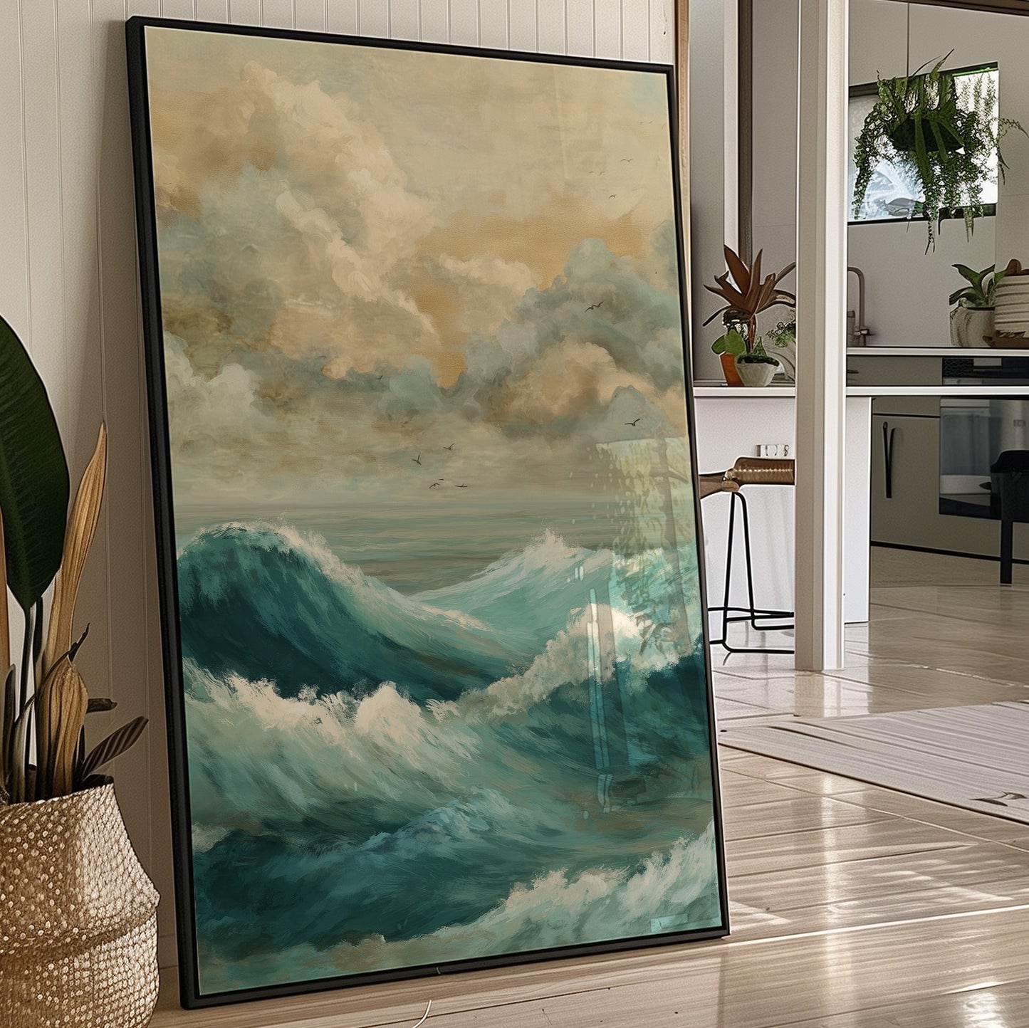 Sea Memory In Wooden Frame