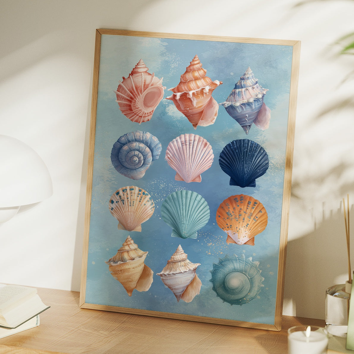 Coastal Treasures Against Azure Waves