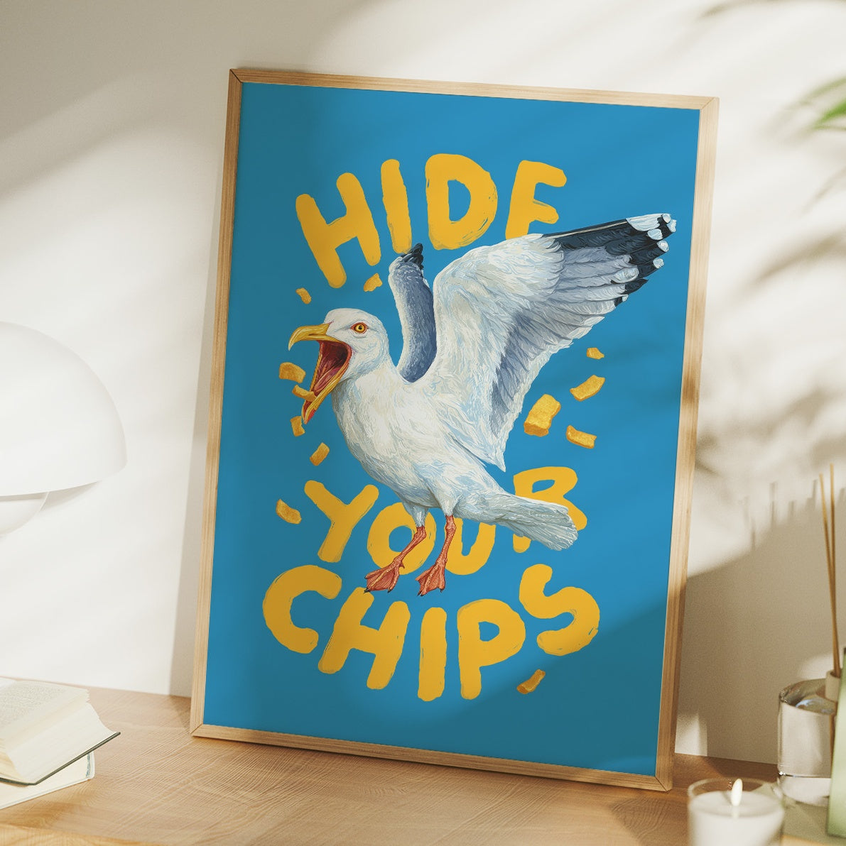 Seaside Warning in Bold Typography