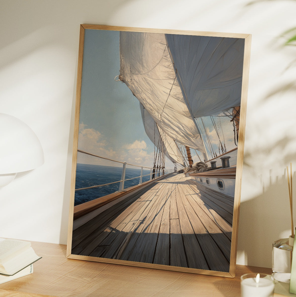 Horizon Whispers Through Canvas Sails