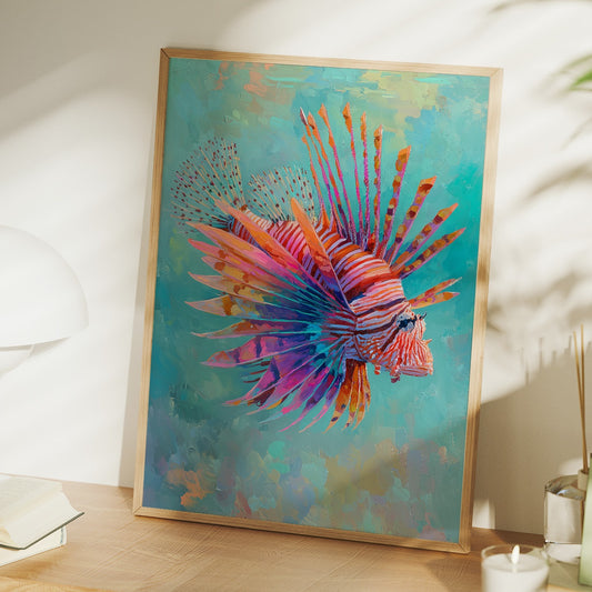 Vibrant Spines Pierce Aqua Depths