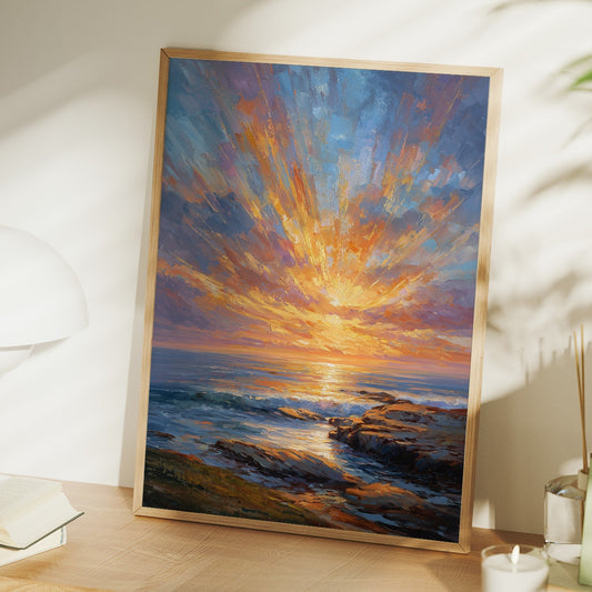 Coastal Symphony in Amber Light