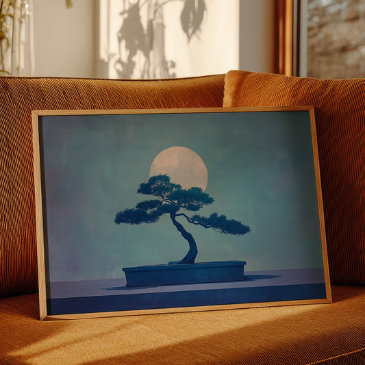 Moonlit Bonsai Whispers Eternal Patience