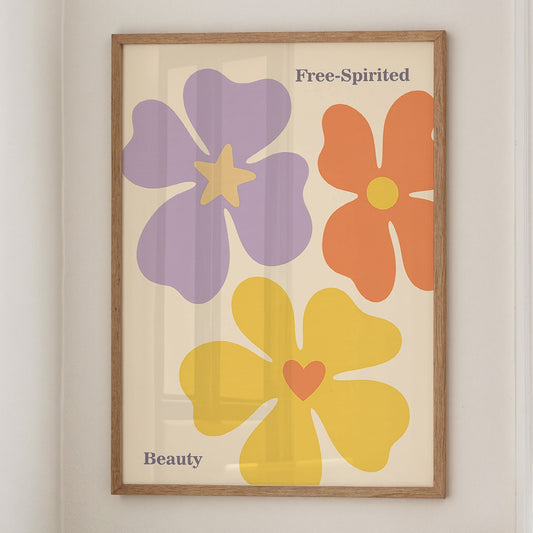 Blossoms of Joy: Retro Floral Symphony