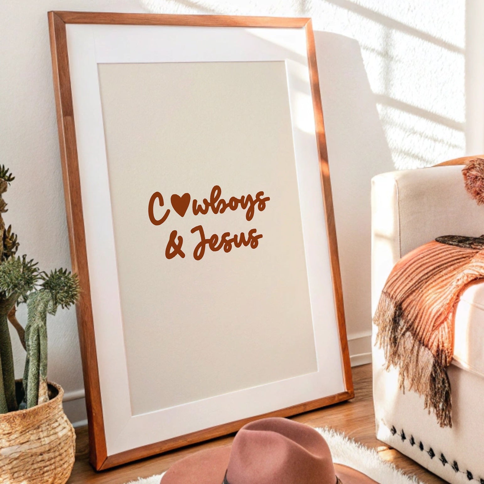 Faith Rides In Rustic Letters