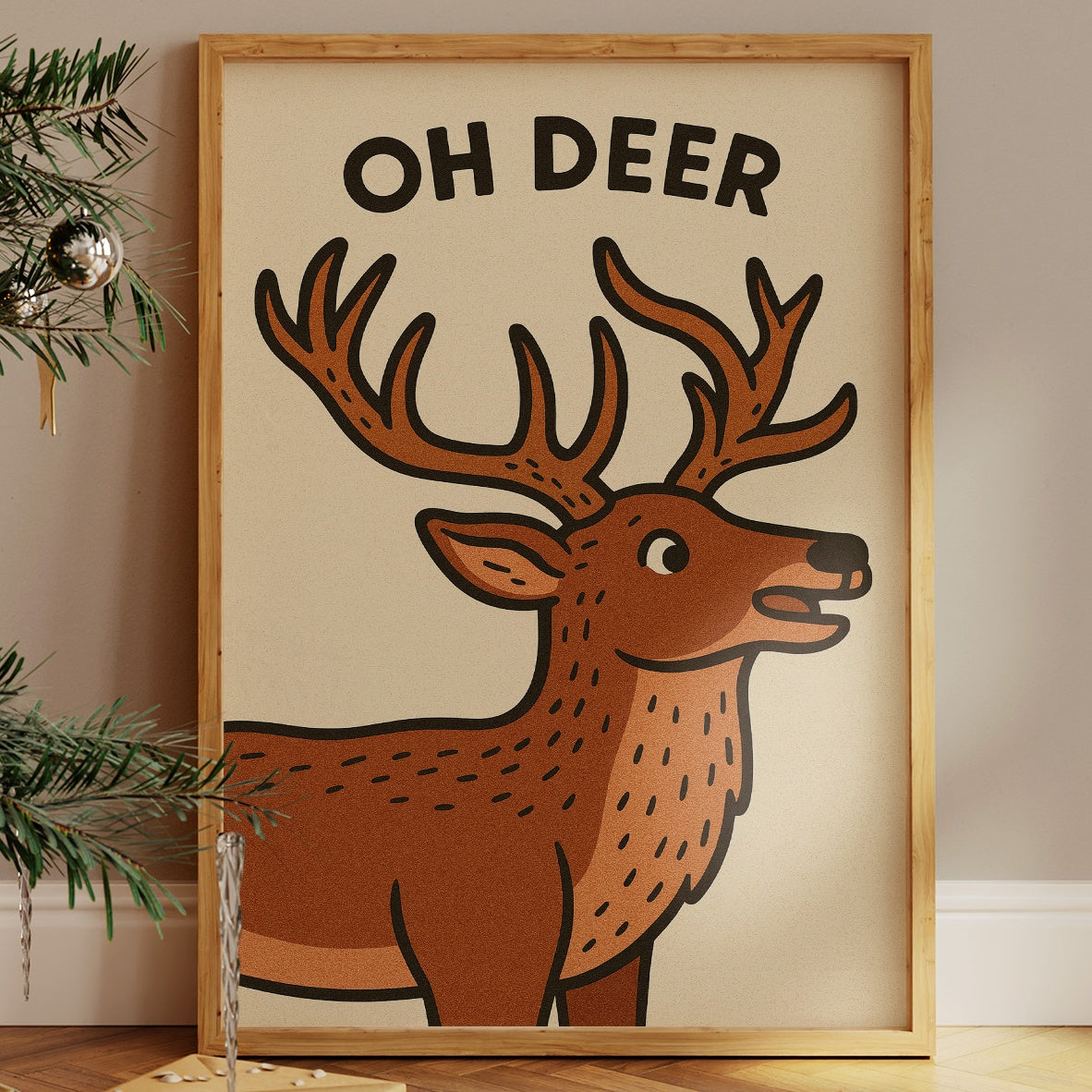 Playful Reindeer Brings Holiday Cheer