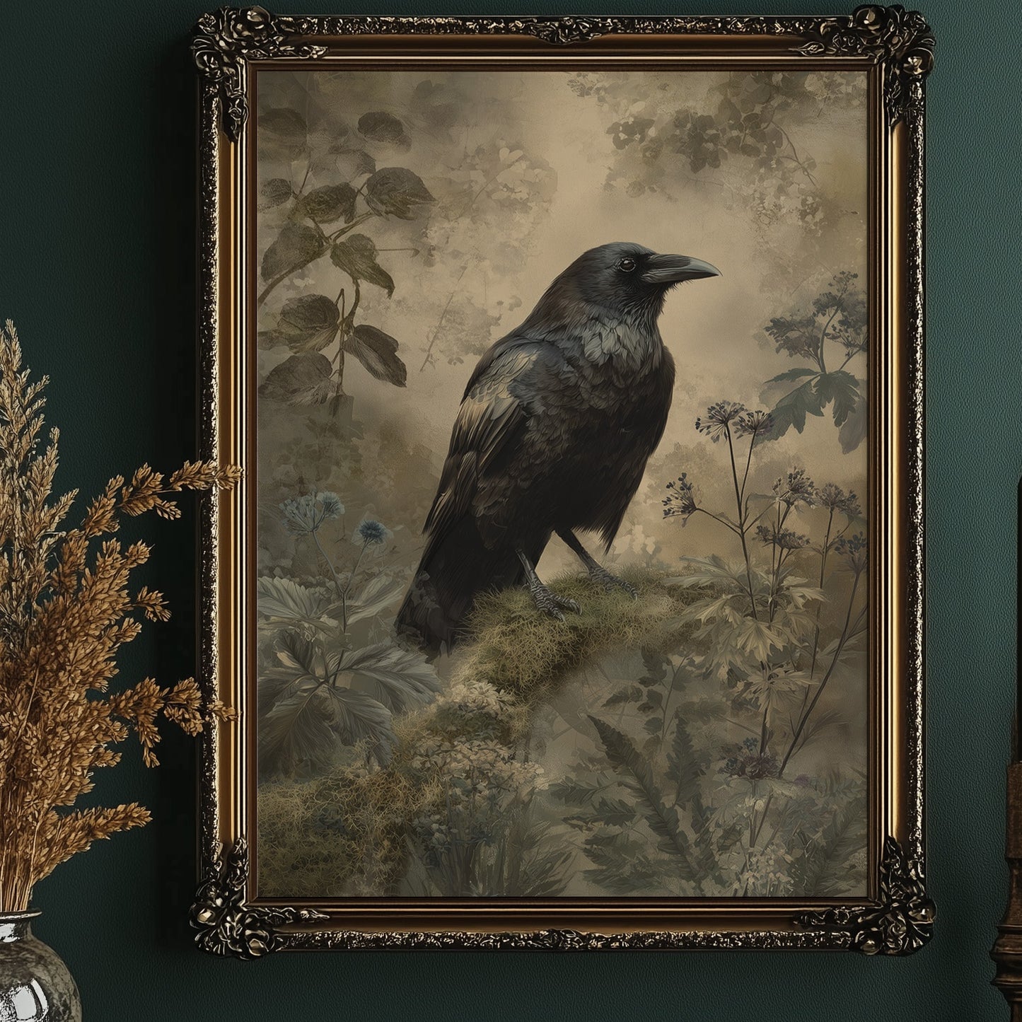 Raven's Perch Among Forgotten Flora