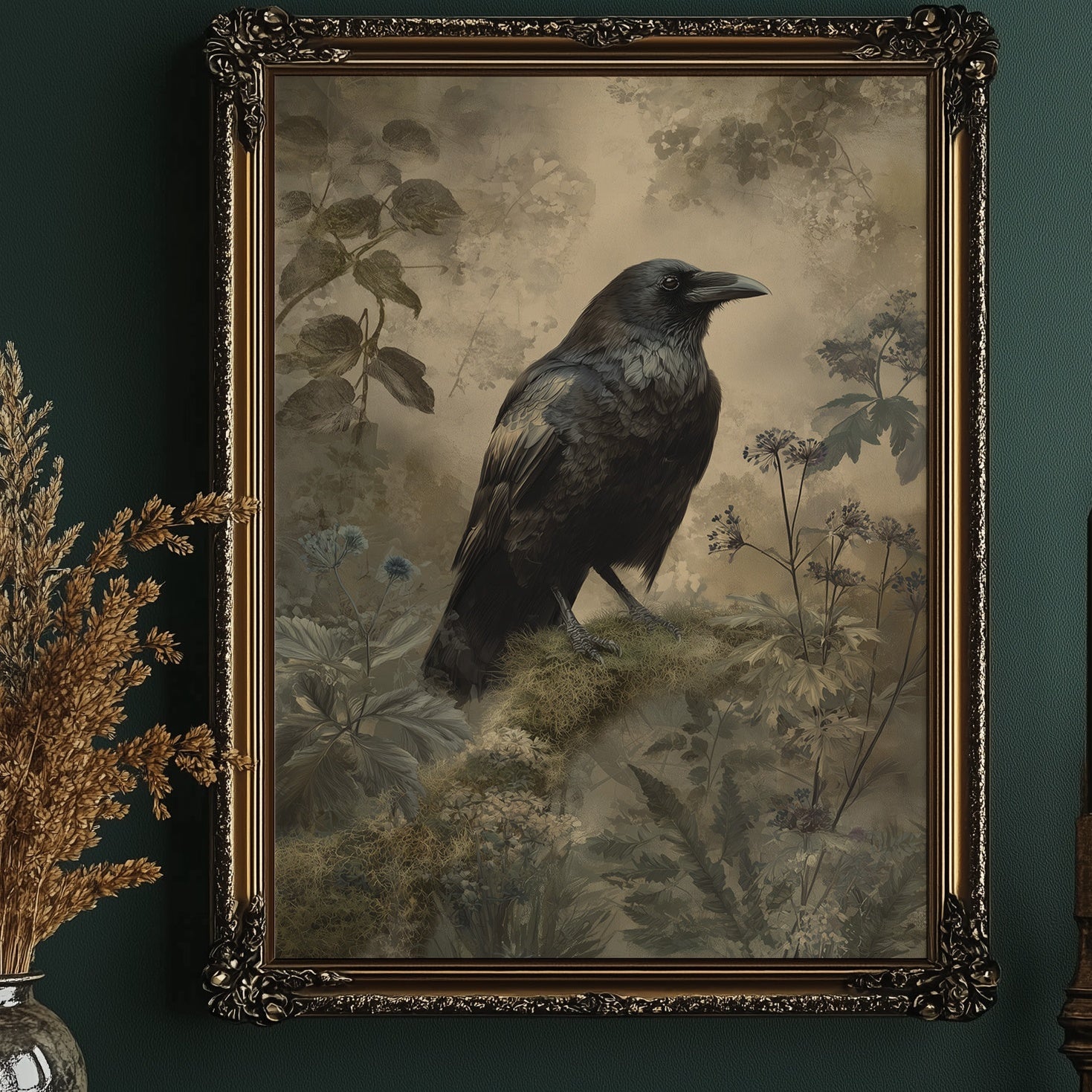 Raven's Perch Among Forgotten Flora