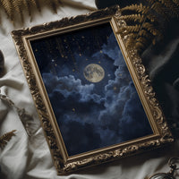Moon Bathes In Midnight Blue