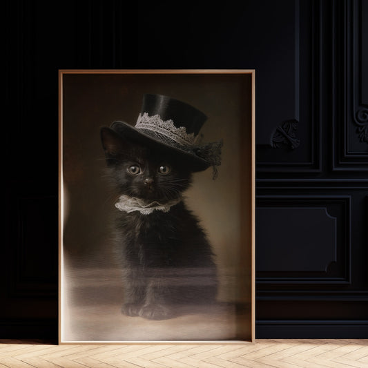 Victorian Feline In Top Hat