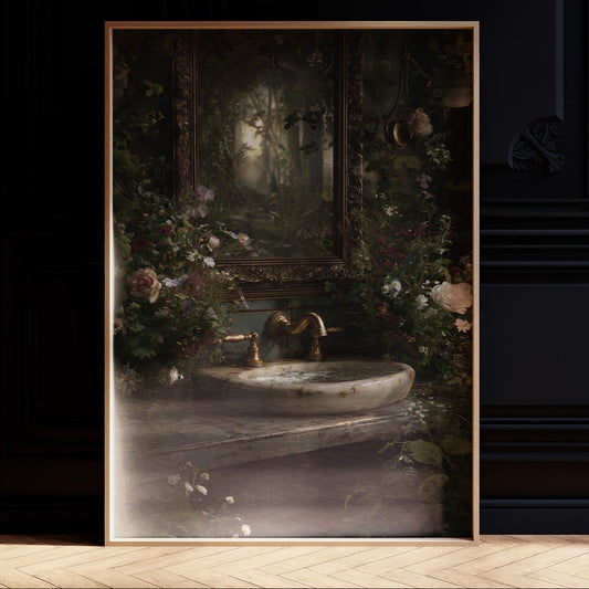Secret Garden Behind Marble Sink
