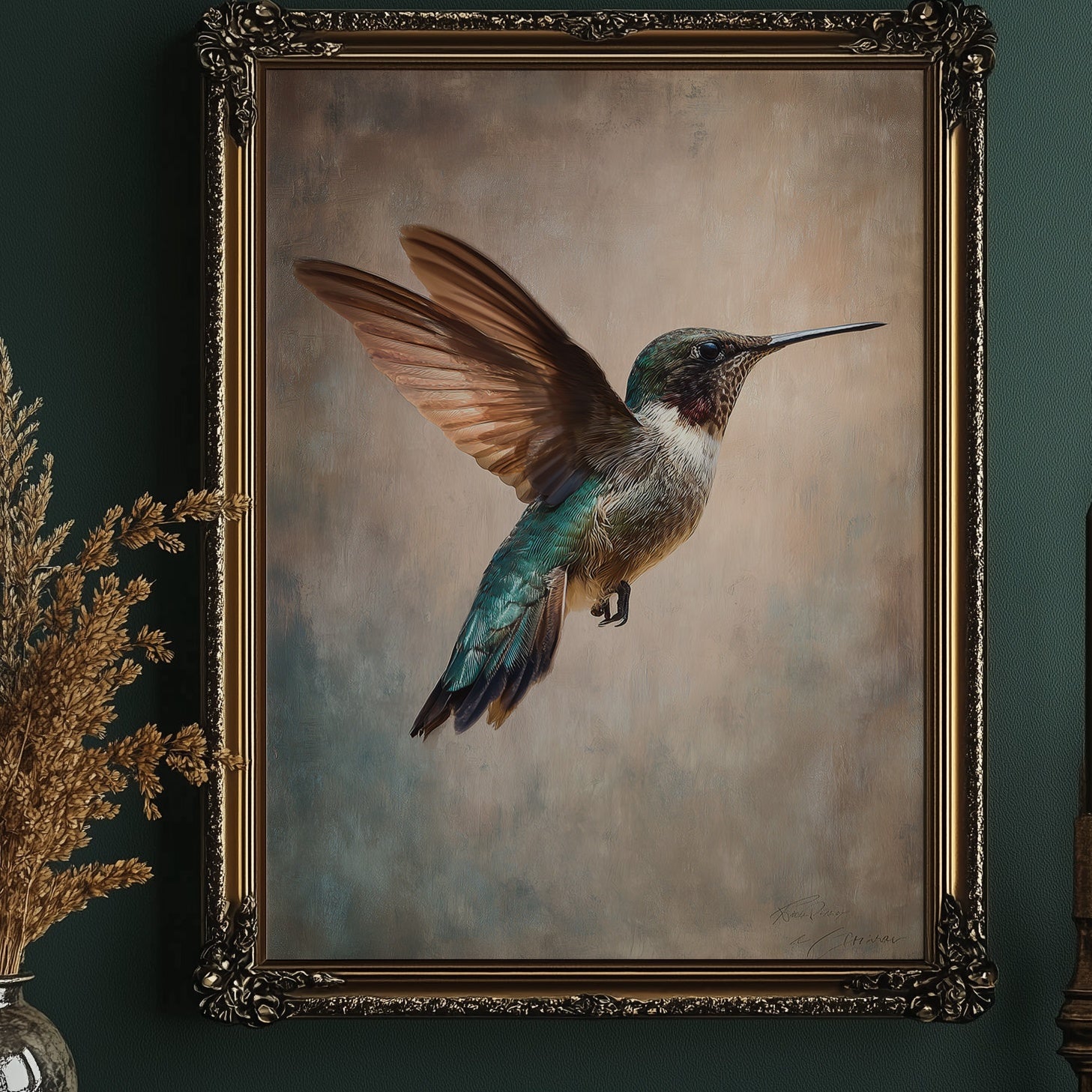 Copper Wings Meet Turquoise Sky