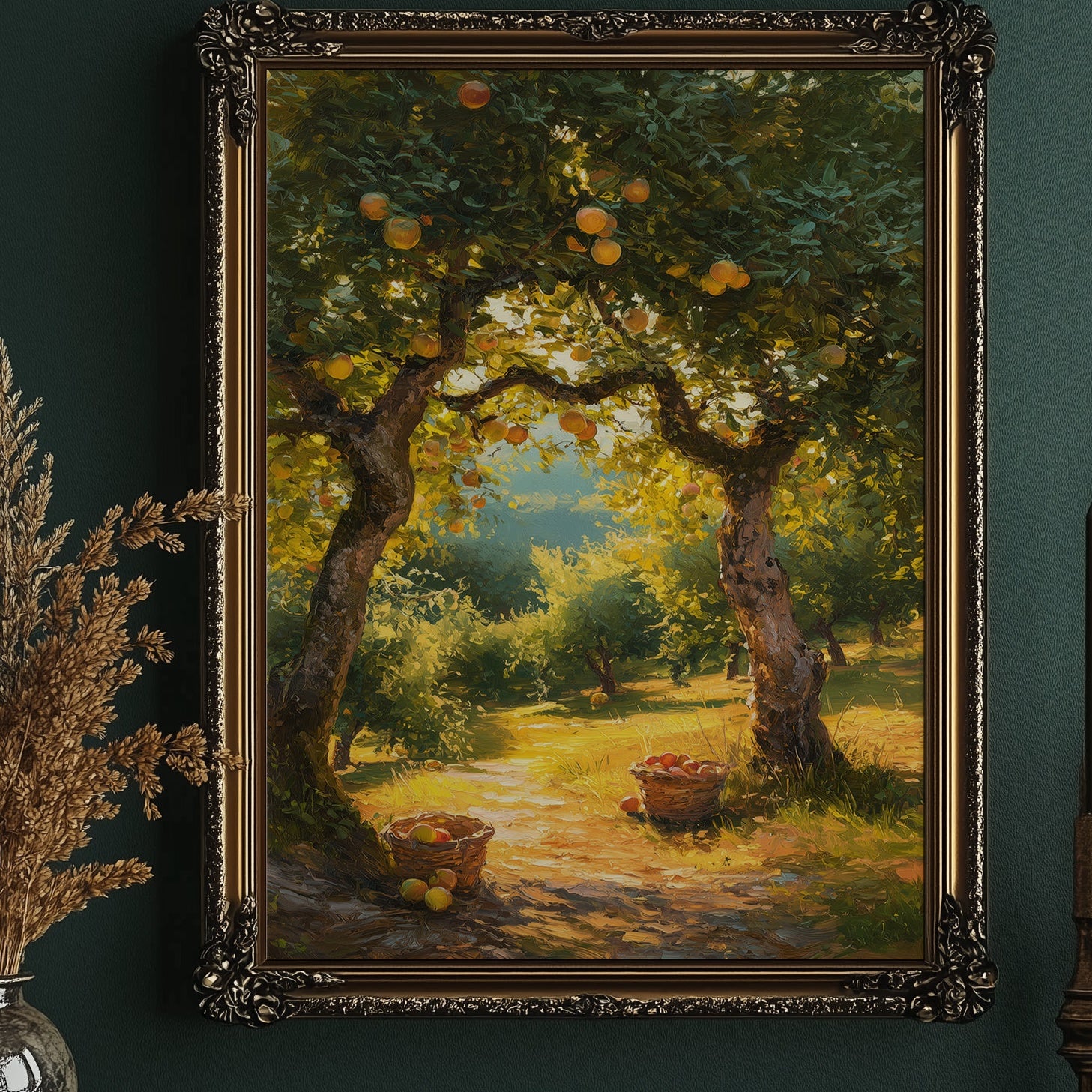 Orchard Path In Golden Hour