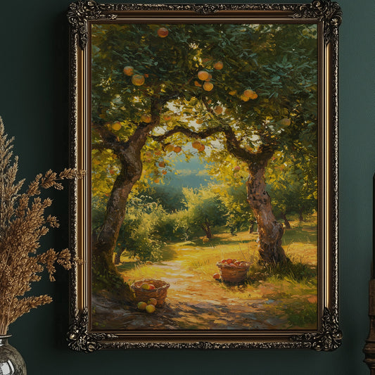 Orchard Path In Golden Hour