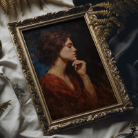 Rust Gown Against Midnight Thoughts