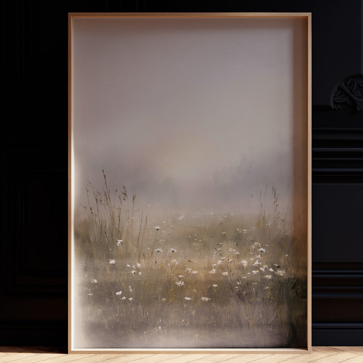Daisies Linger In Morning Fog