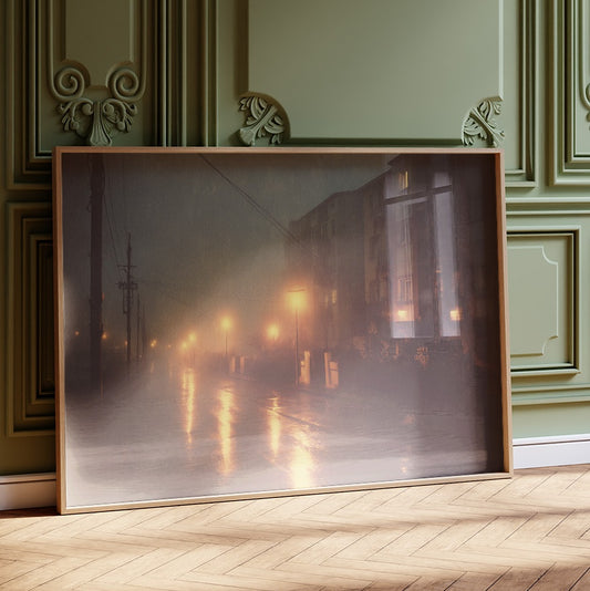 Amber Streets After Midnight Rain