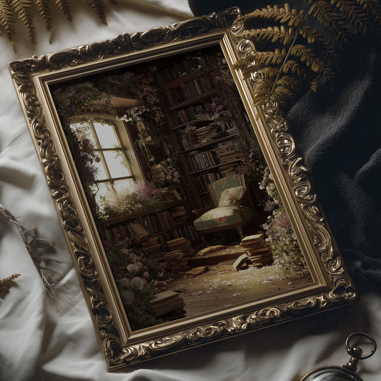 Forgotten Library Blooms In Light