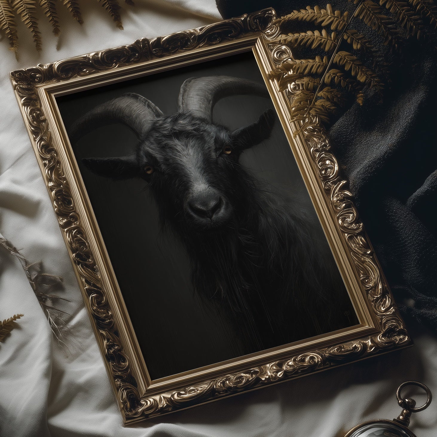 Amber Eyes Against Midnight Walls