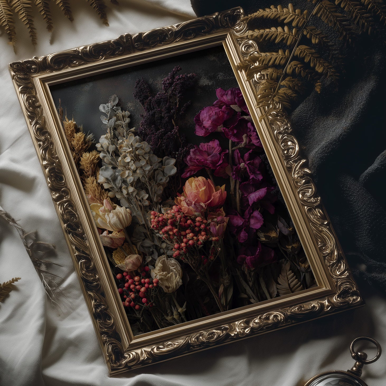 Velvet Blooms Against Midnight Walls