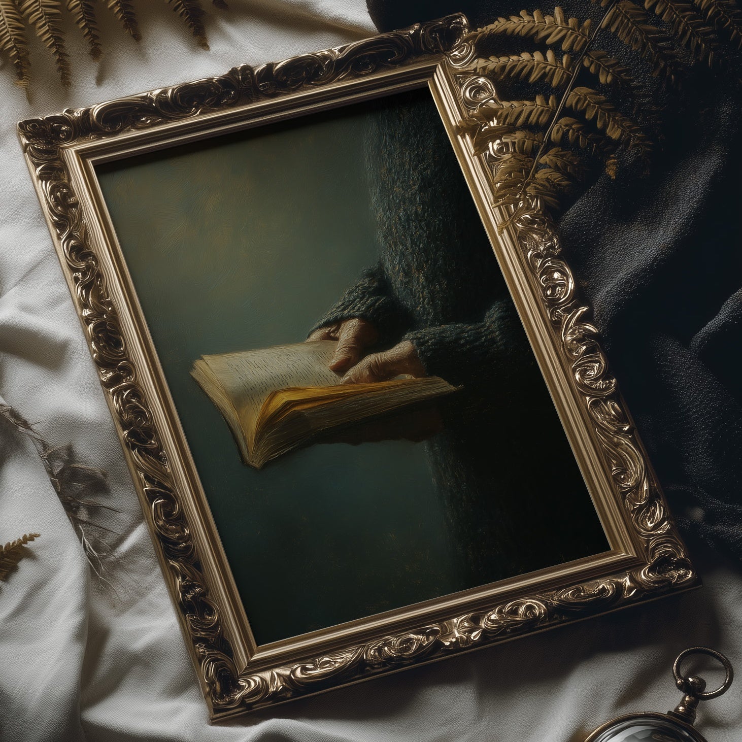 Golden Pages In Gentle Hands