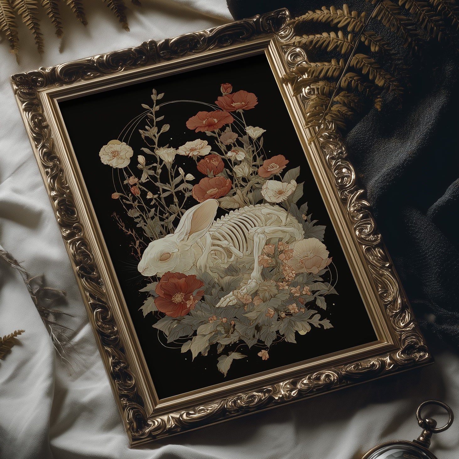 Bones Bloom Among Coral Poppies