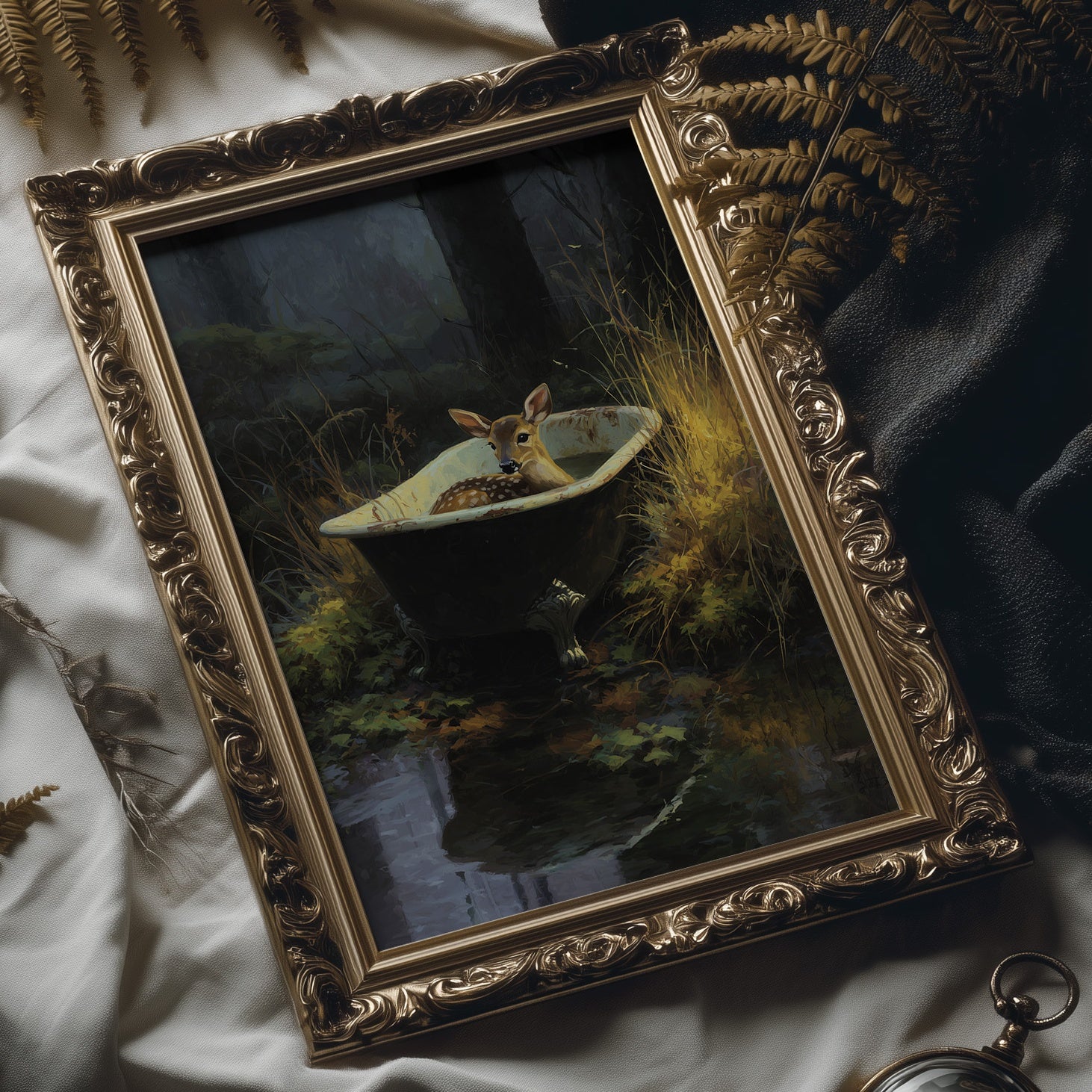 Fawn Finds Sanctuary At Dusk