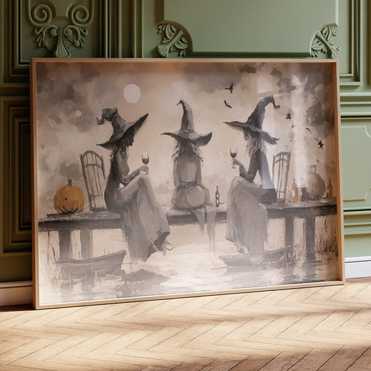 Moonlit Sisters Toast Autumn Spirits