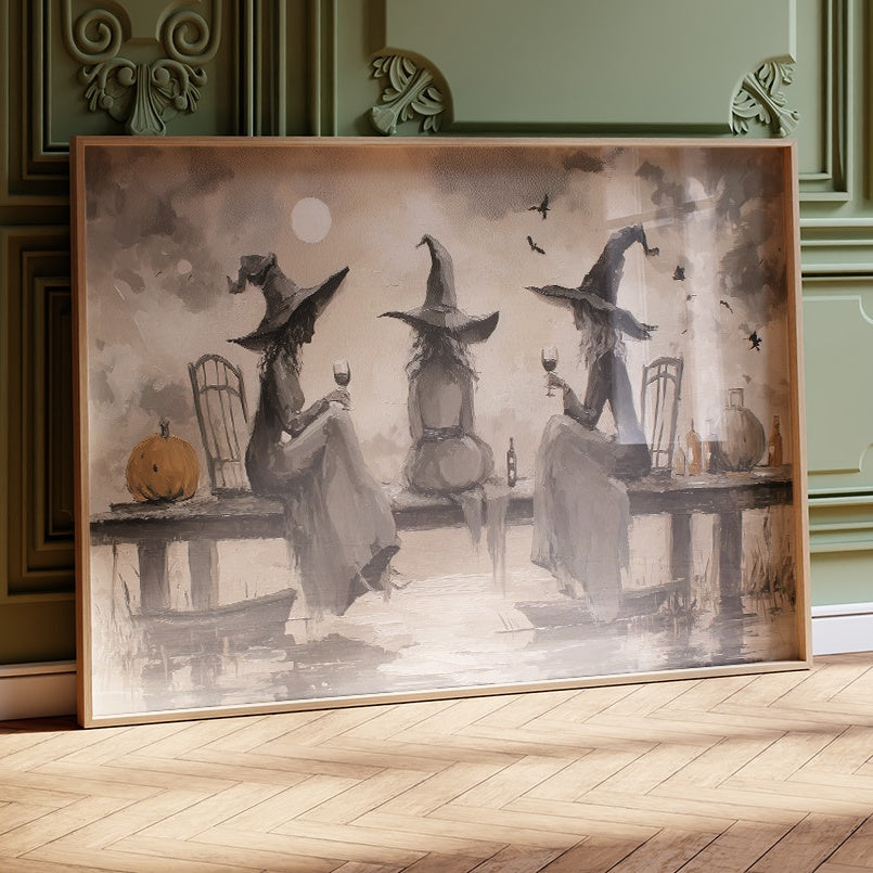 Moonlit Sisters Toast Autumn Spirits