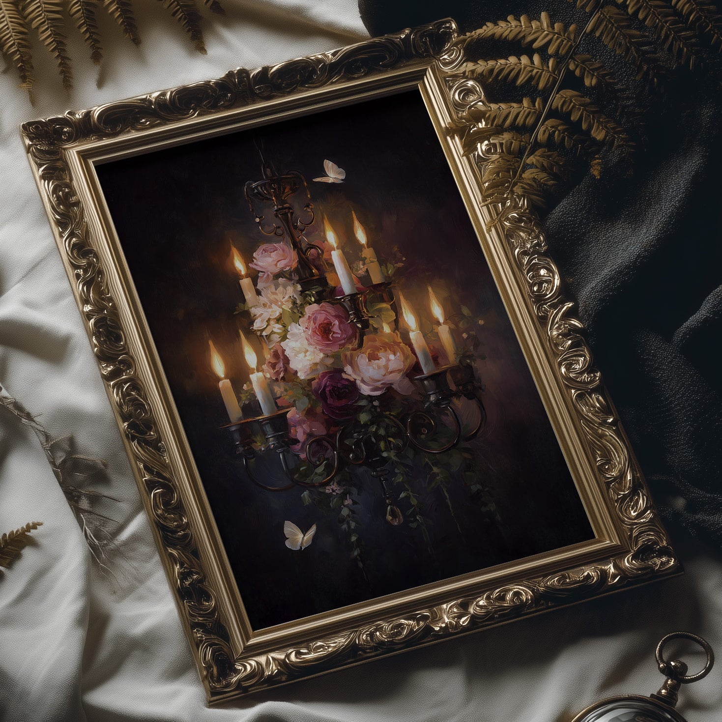 Candlelight Beckons Moths And Blooms