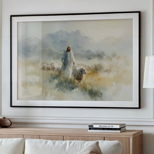 Gentle Shepherd Among Misty Hills