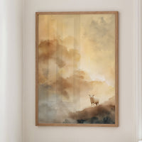 Solitary Wanderer In Golden Mist