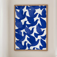 Cobalt Doves Take Flight Together