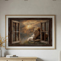 Lion And Lamb Beyond Windows