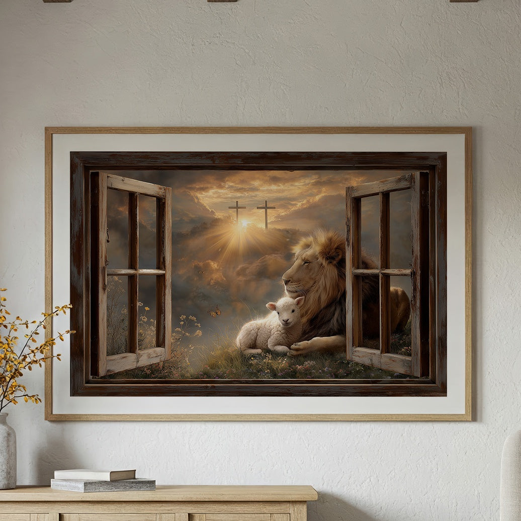 Lion And Lamb Beyond Windows