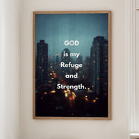 Faith Glows Through City Rain