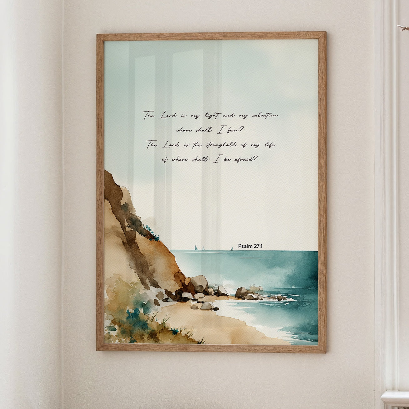 Scripture Rests On Coastal Waters