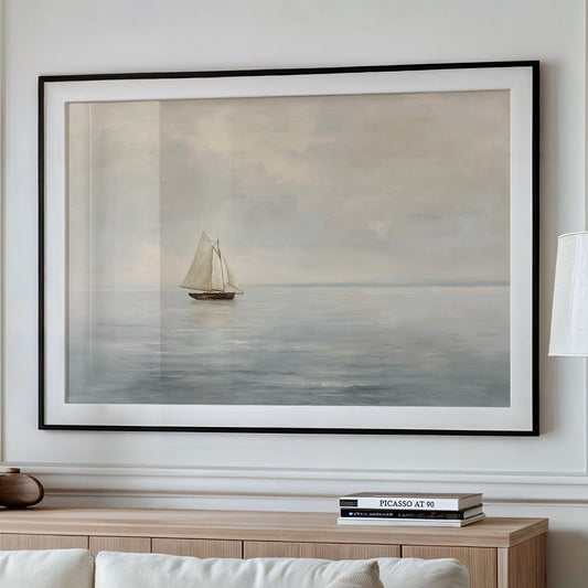 Solitude Sailing Through Ivory Waters