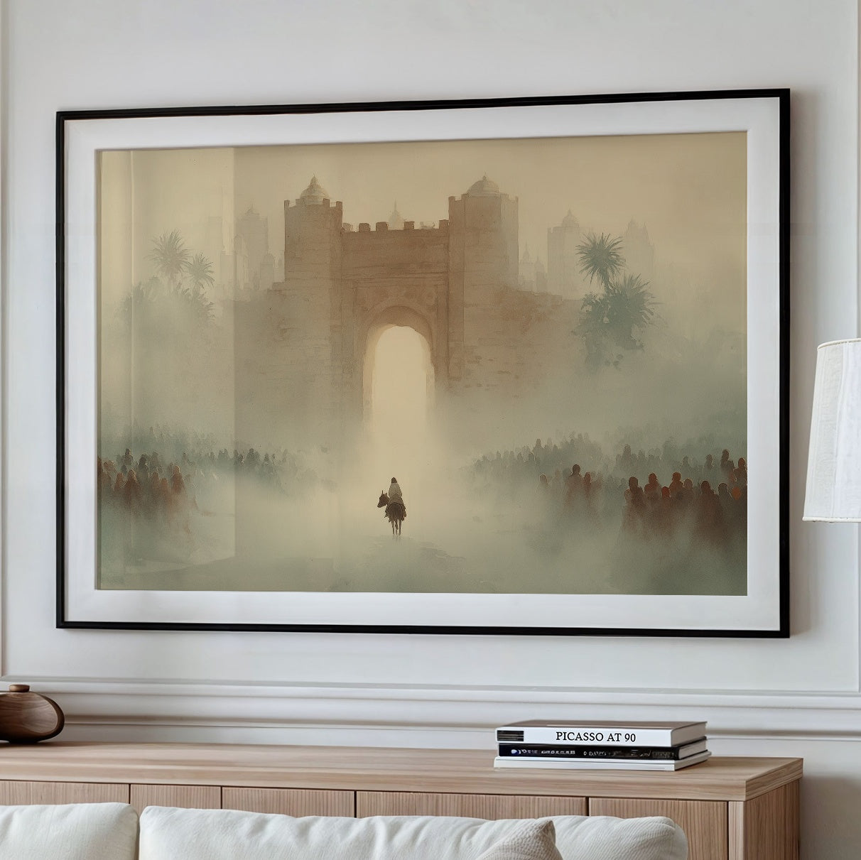 Ancient Gateway Beckons Through Desert Haze