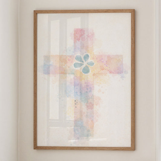 Ethereal Bloom Within Sacred Geometry