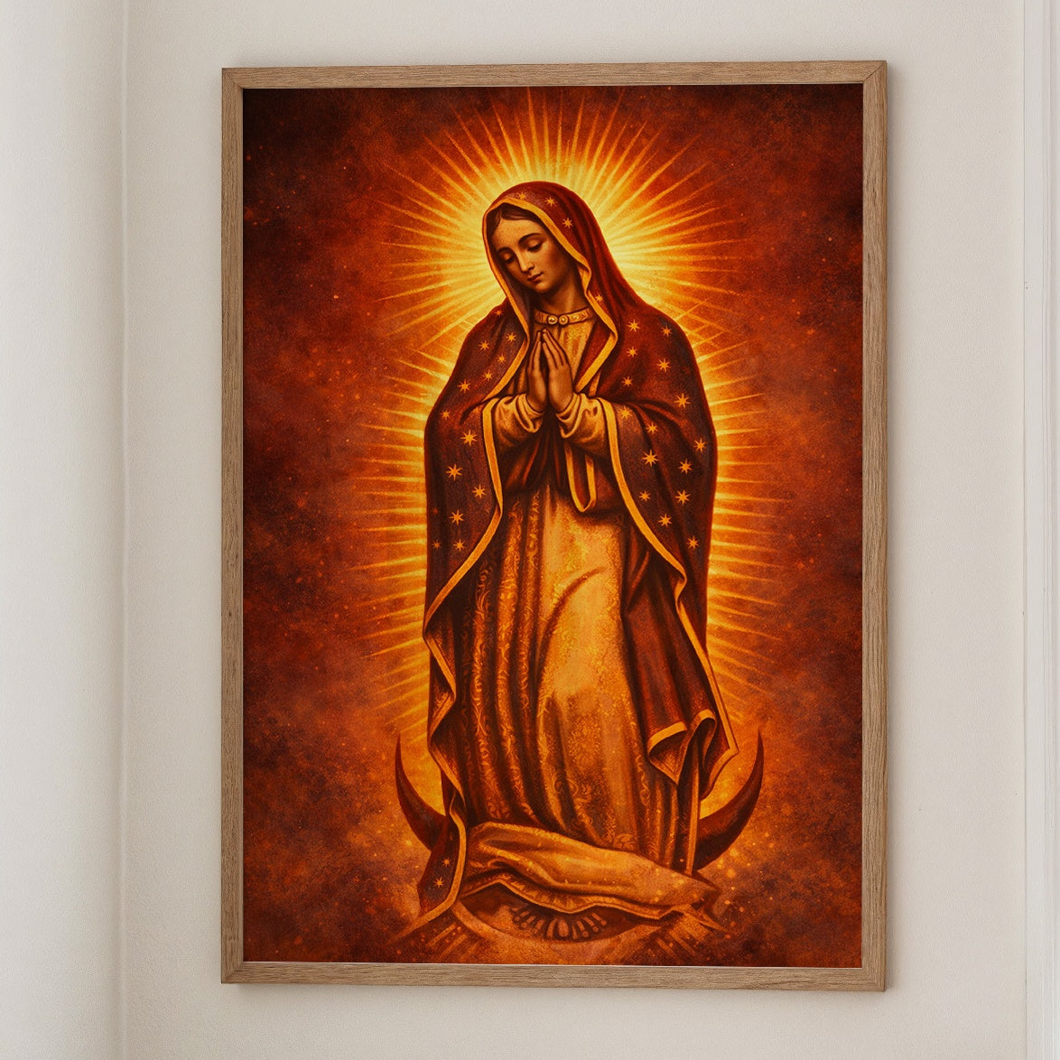 Radiant Devotion in Amber Light