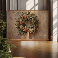 Wreath of Leaves and Soft Florals