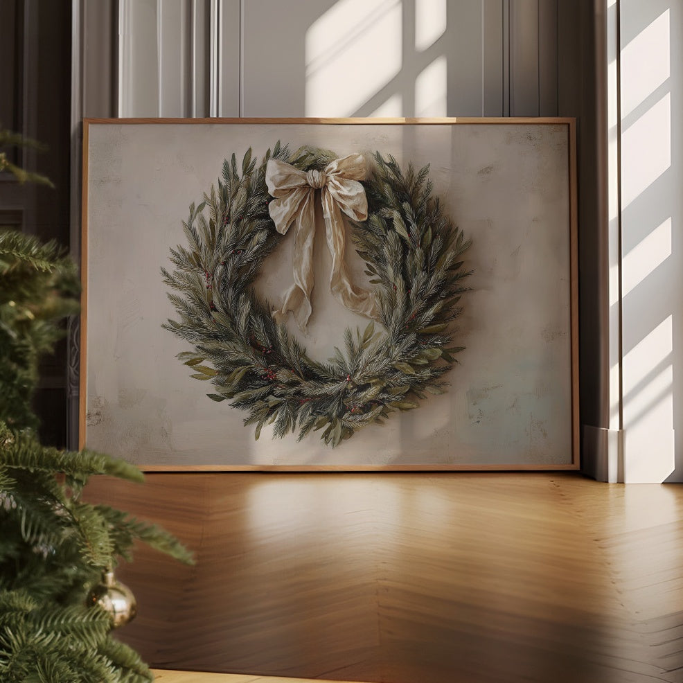 Evergreen Elegance Adorned With Silk